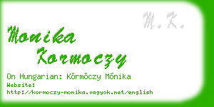 monika kormoczy business card